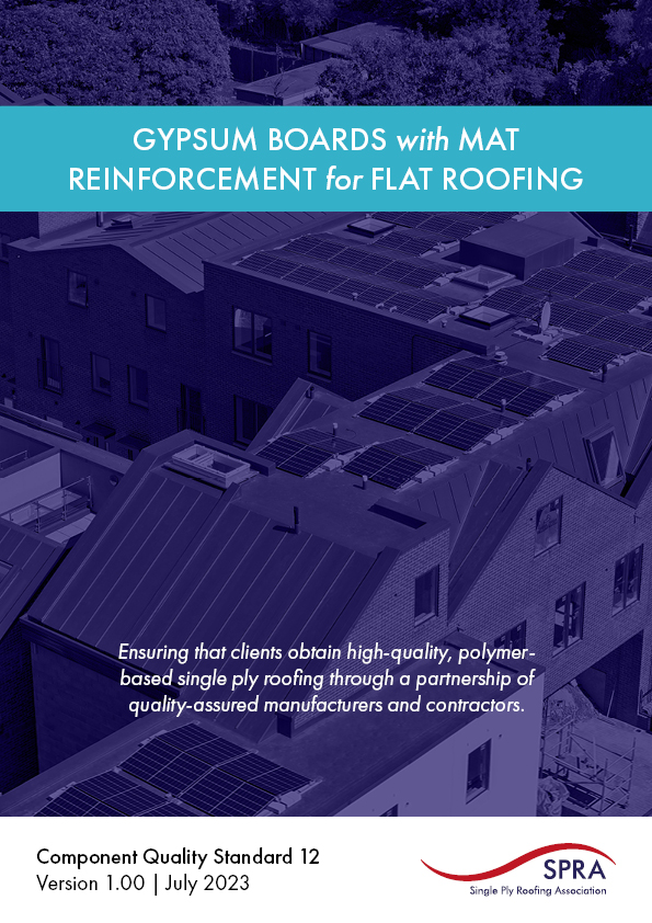 Gypsum boards with mat reinforcement for flat roofing (CQS12)